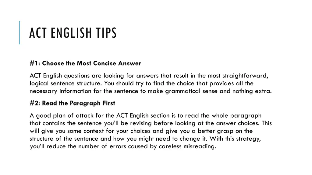 act english tips