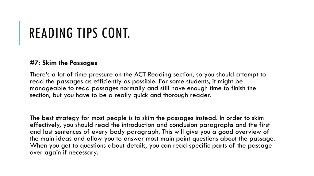 reading tips cont