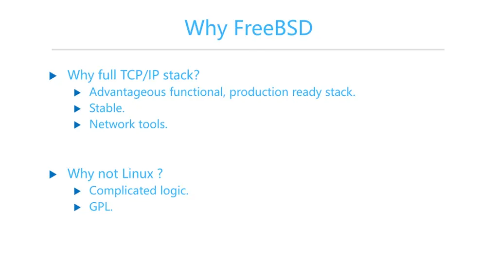 why freebsd