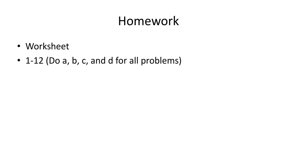 homework