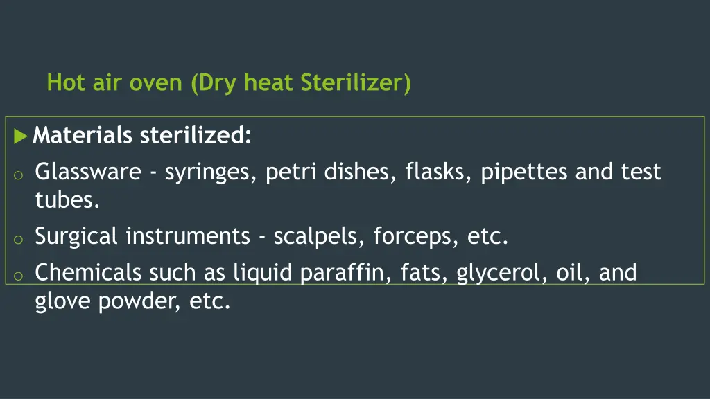 hot air oven dry heat sterilizer