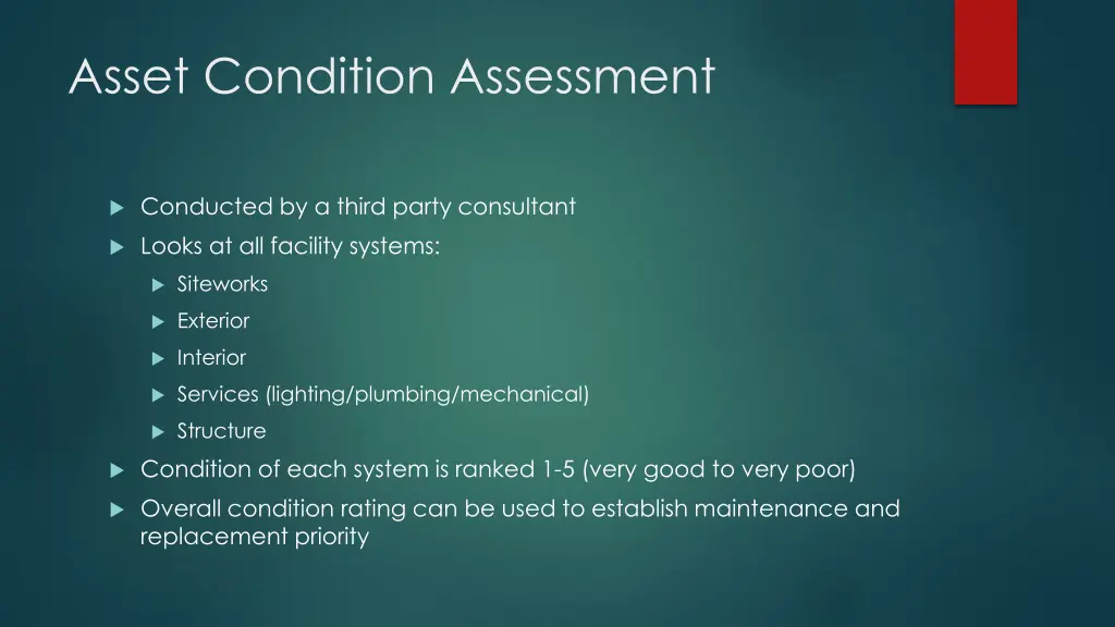 asset condition assessment