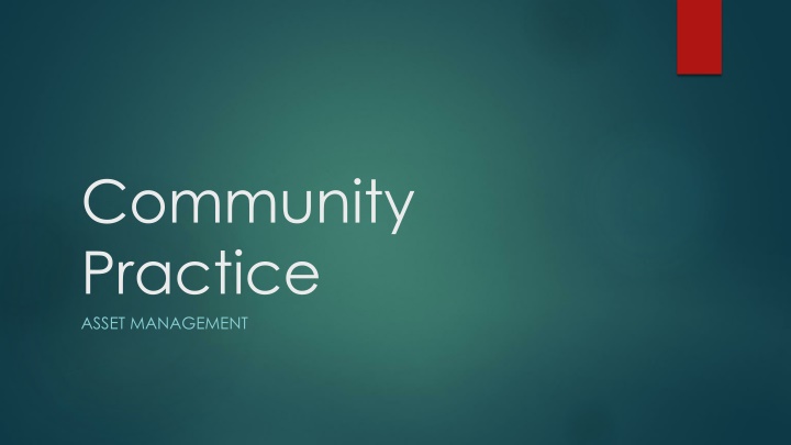 community practice asset management