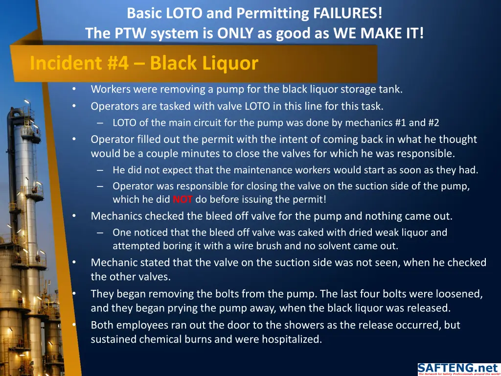 basic loto and permitting failures the ptw system