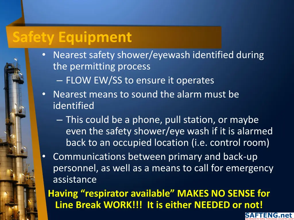 safety equipment nearest safety shower eyewash