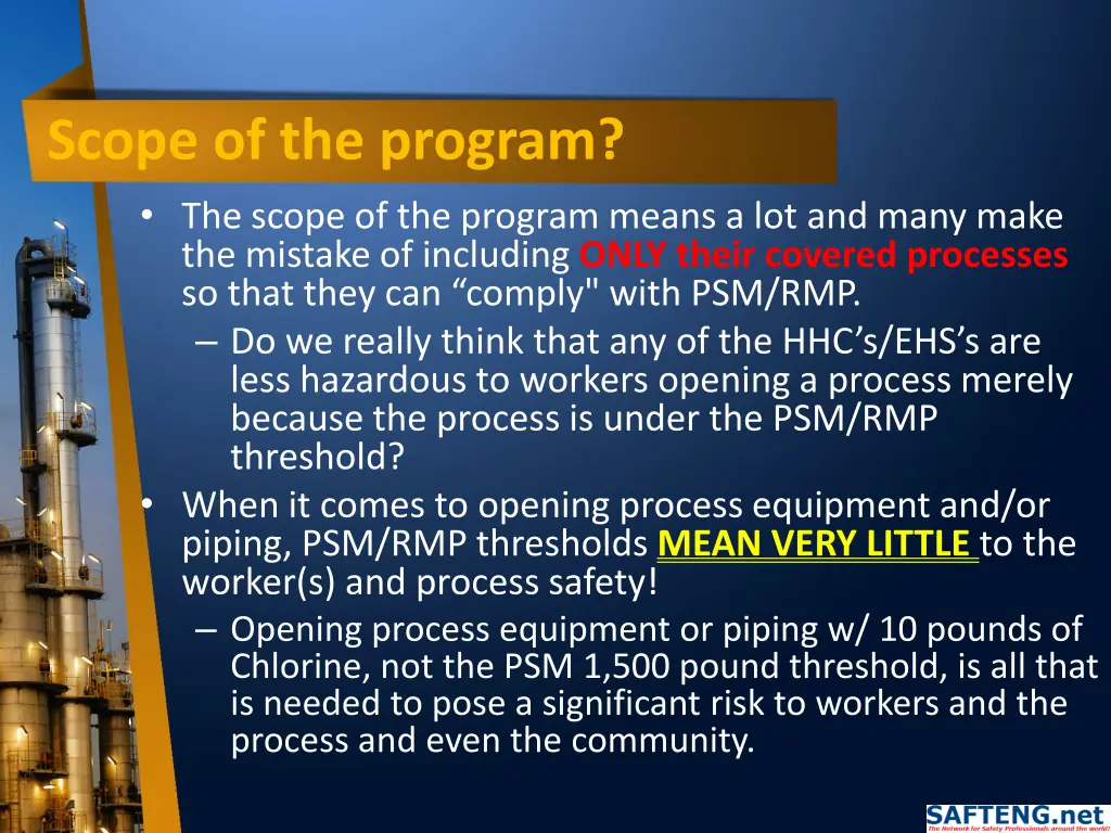 scope of the program the scope of the program