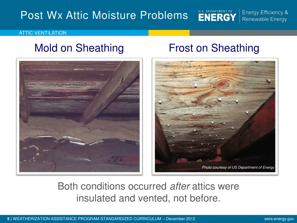 post wx attic moisture problems