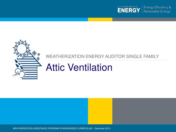 weatherization energy auditor single family