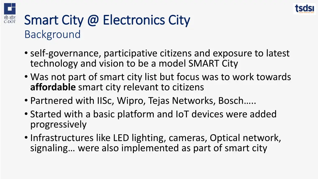 smart city @ electronics city smart city