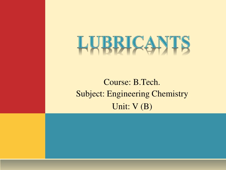 course b tech subject engineering chemistry unit