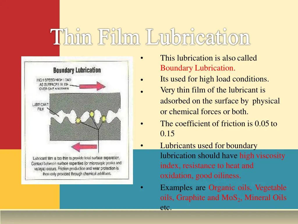 this lubrication is alsocalled boundary