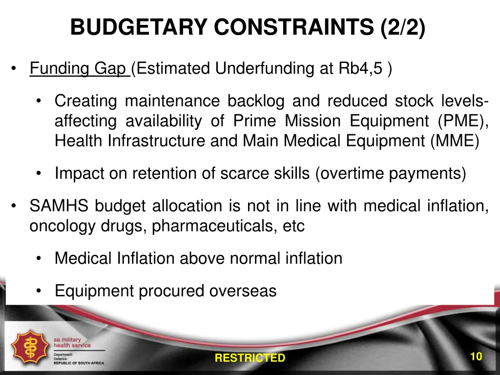 budgetary constraints 2 2