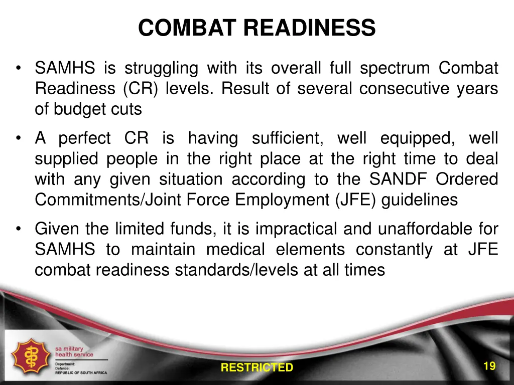 combat readiness