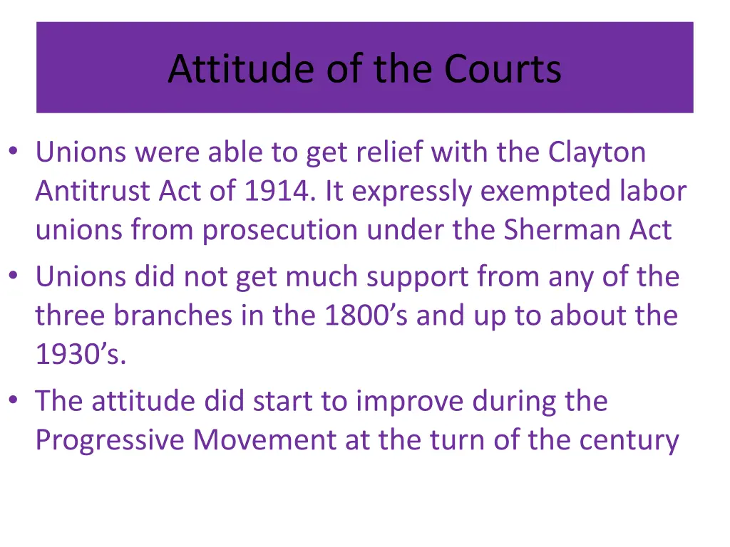 attitude of the courts 1