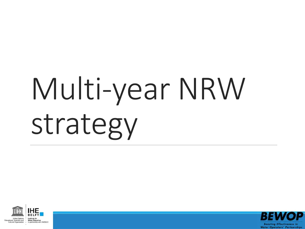 multi year nrw strategy