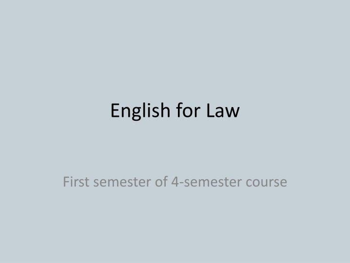 english for law