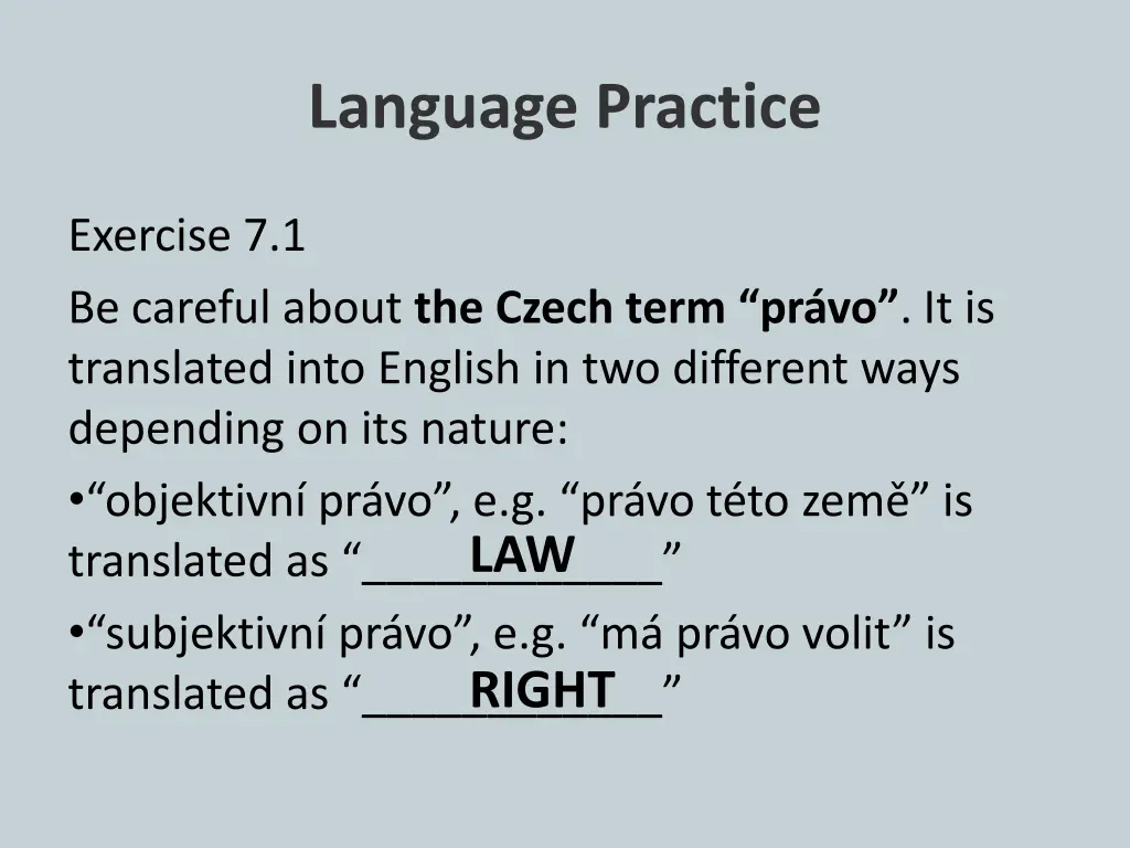 language practice