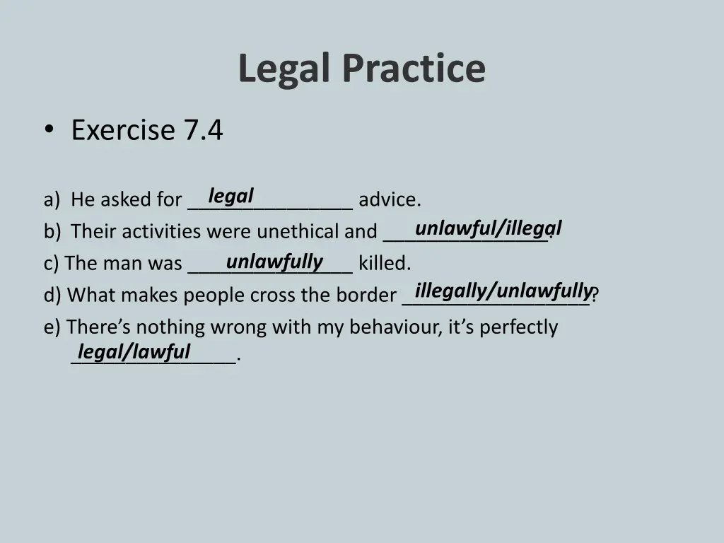 legal practice