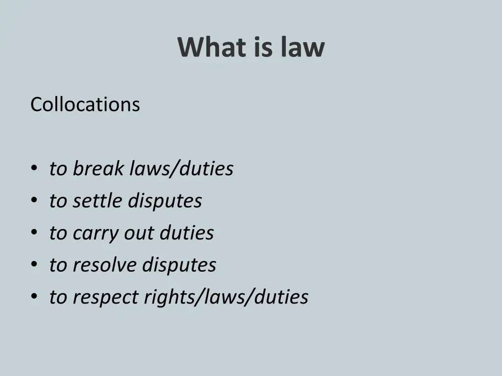 what is law 1