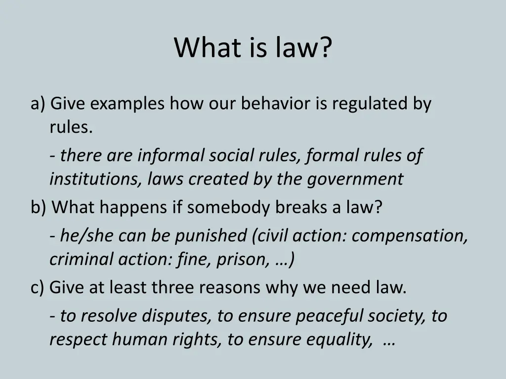 what is law