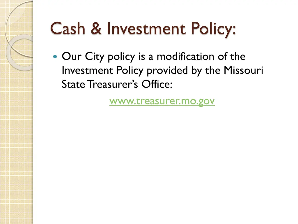 cash investment policy 1