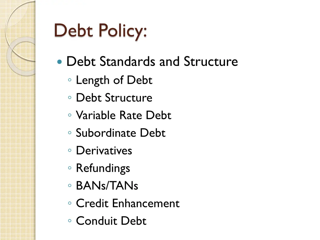 debt policy 3