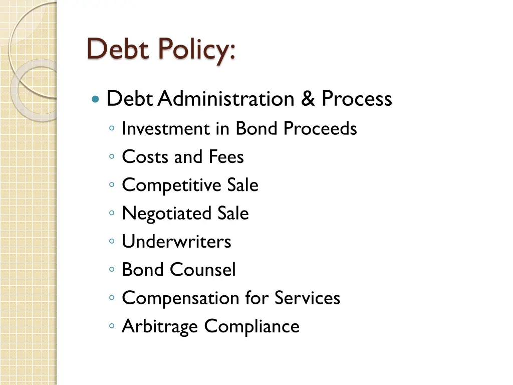 debt policy 4