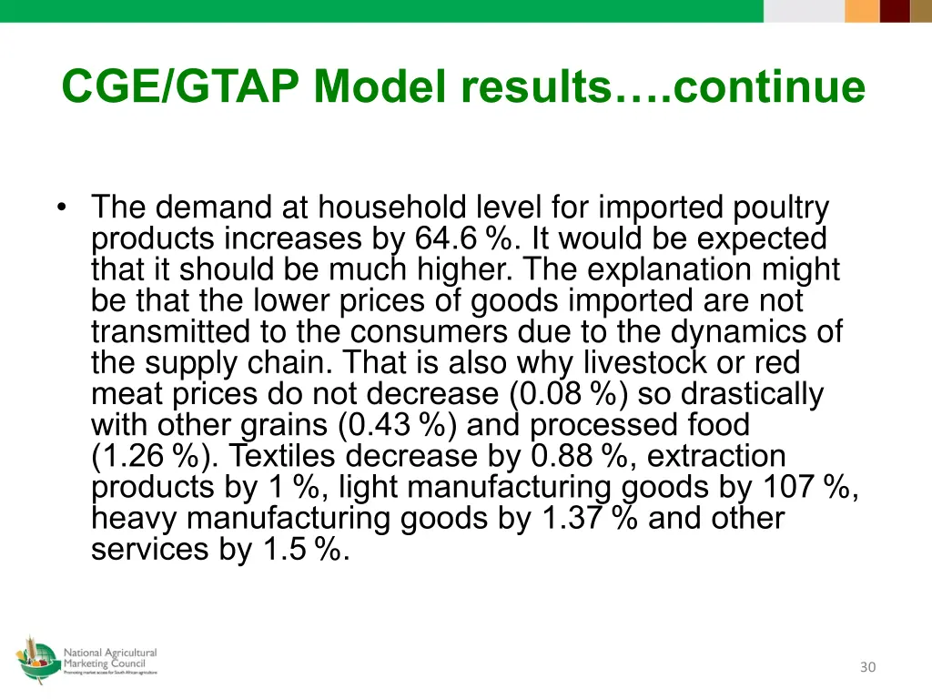 cge gtap model results continue