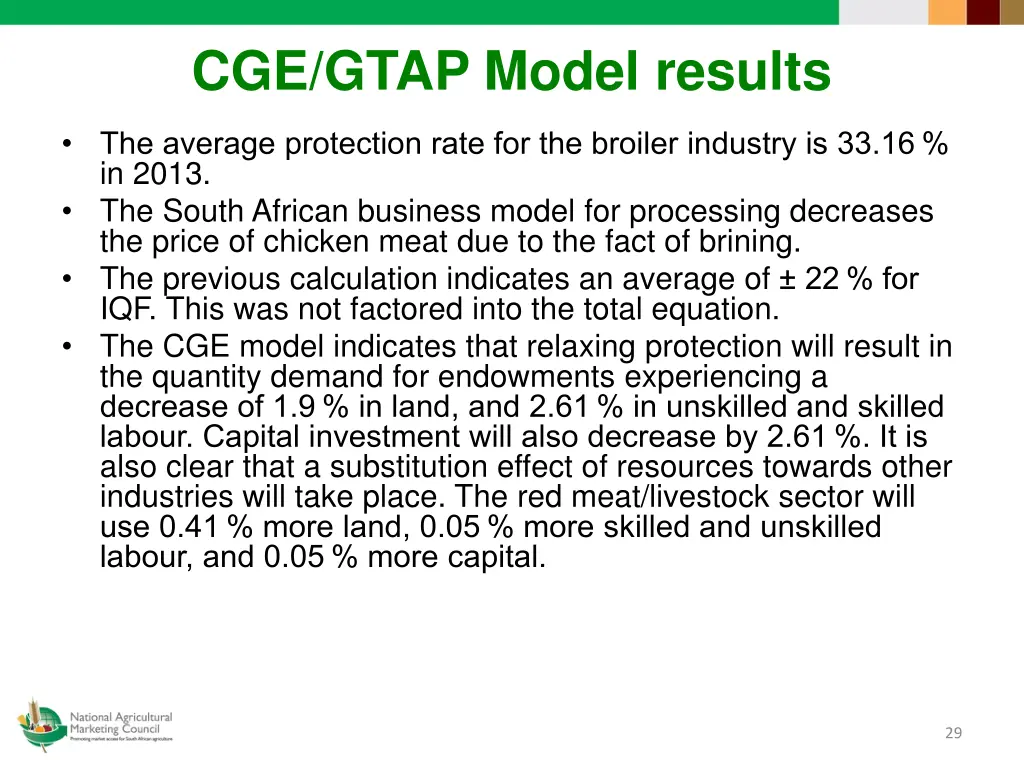 cge gtap model results