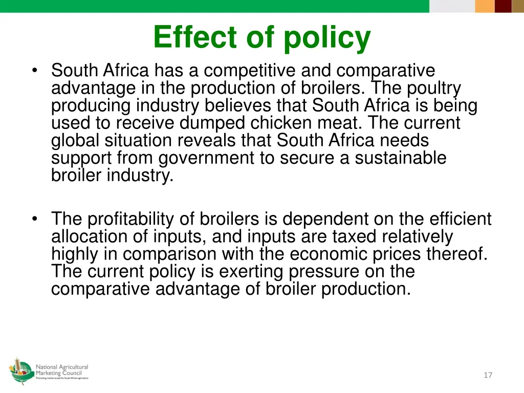 effect of policy