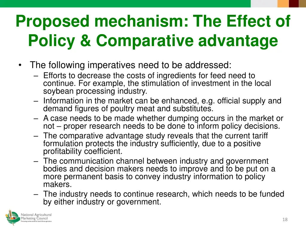 proposed mechanism the effect of policy