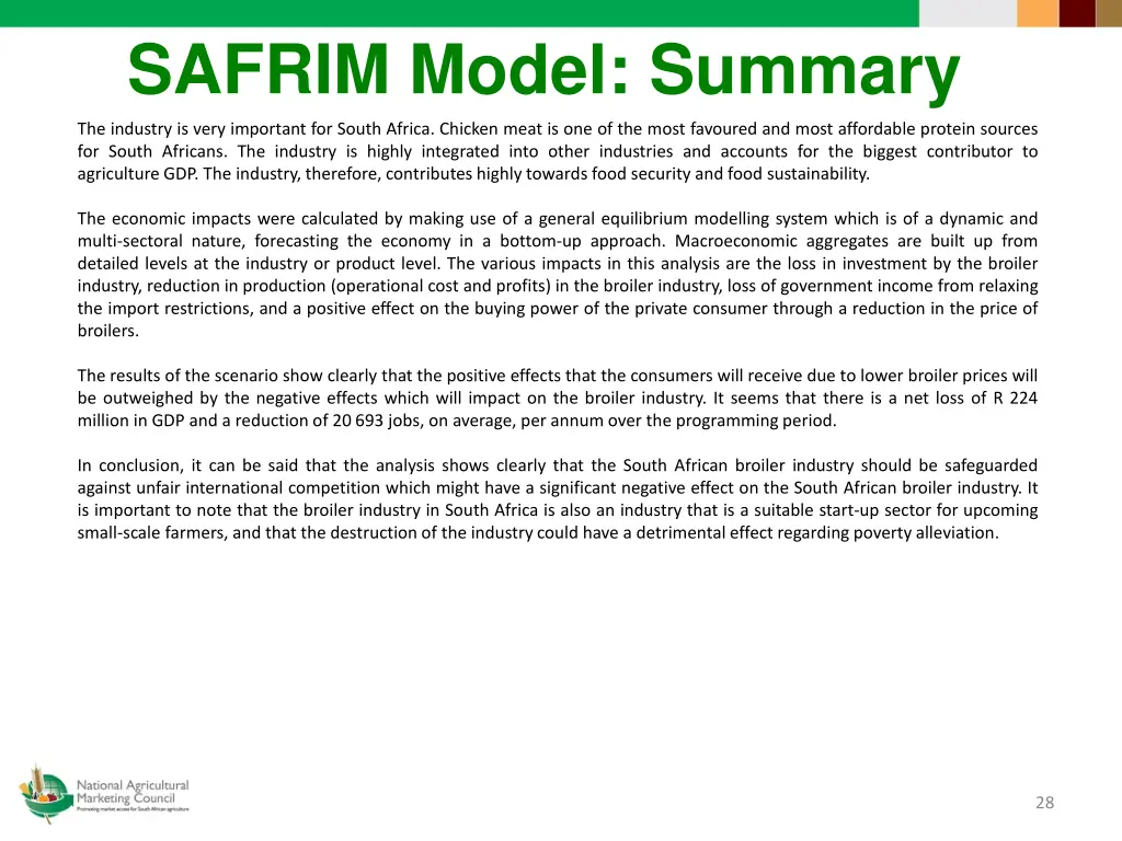 safrim model summary