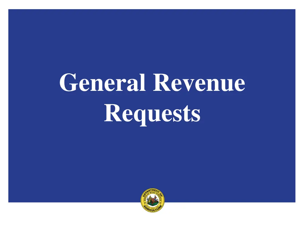 general revenue requests