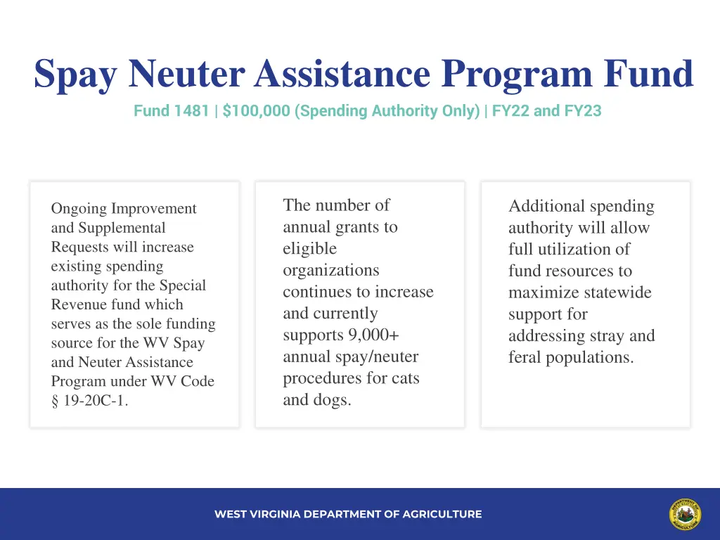 spay neuter assistance program fund fund 1481