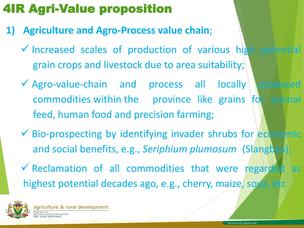 4ir 4ir agri agri value proposition value