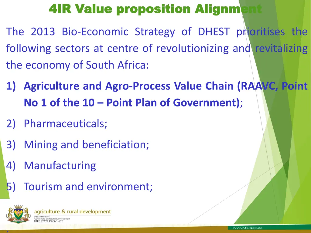 4ir value proposition alignment 4ir value