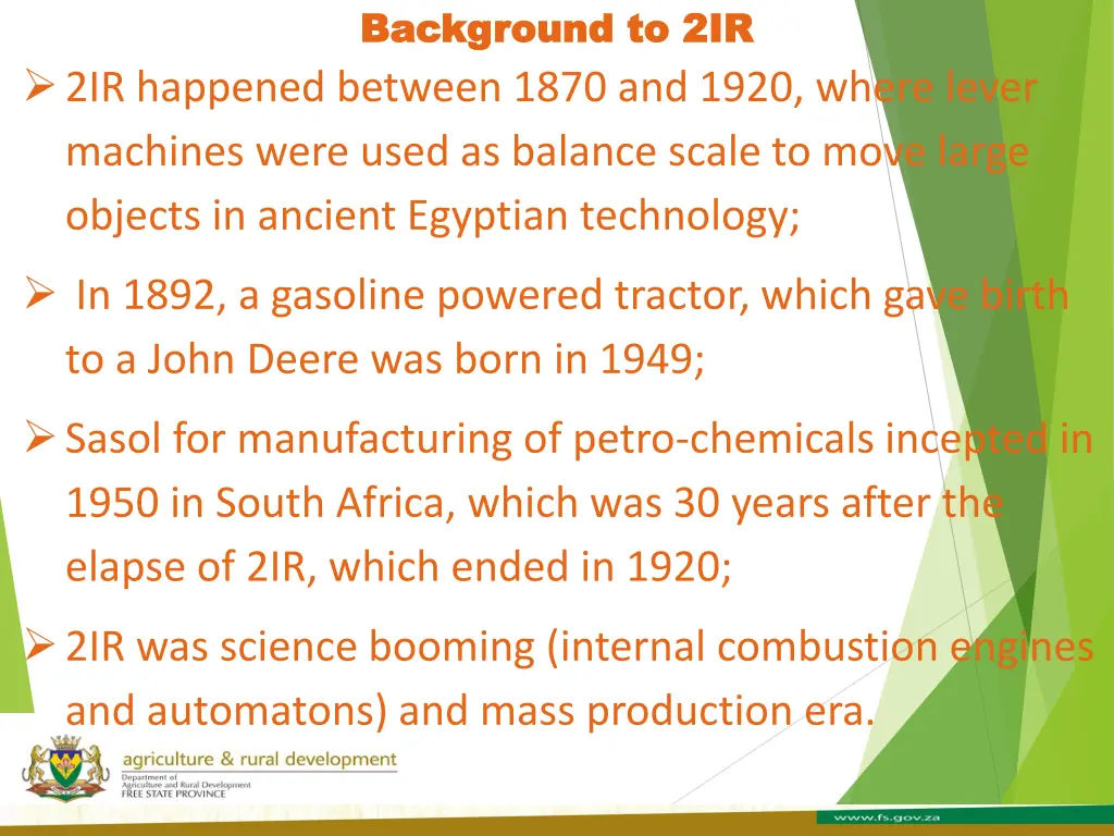 background to 2ir background to 2ir