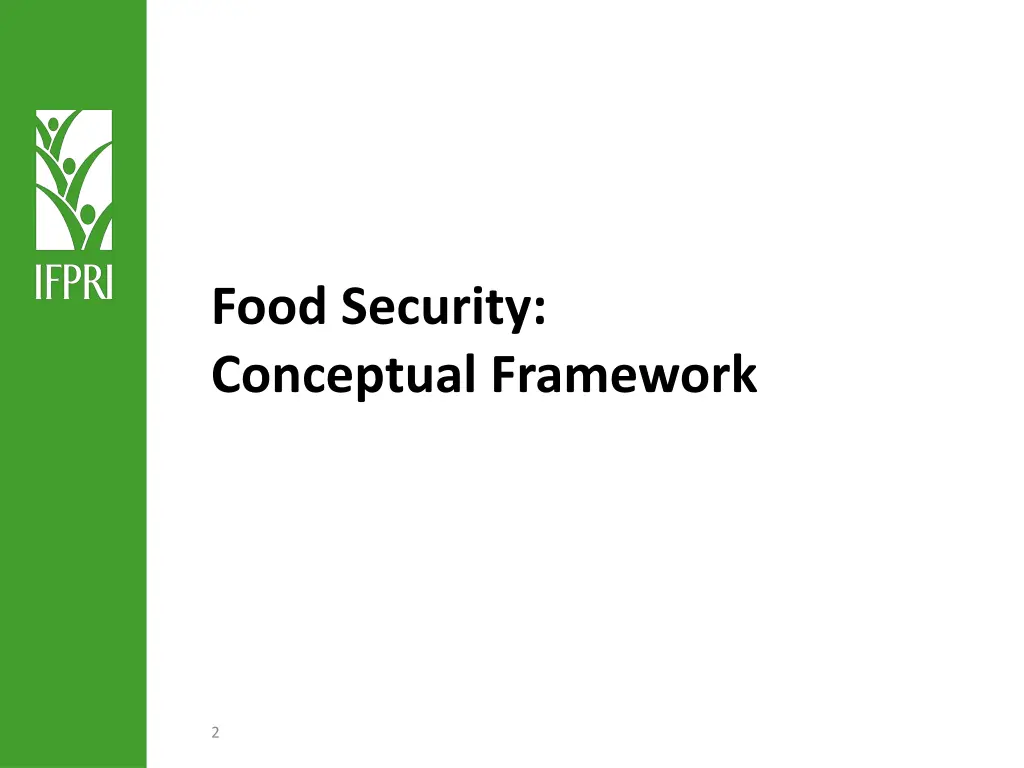 food security conceptual framework