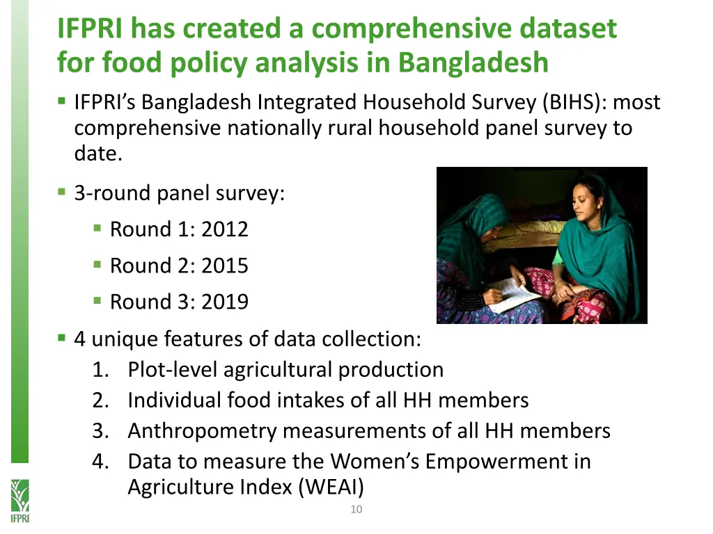 ifpri has created a comprehensive dataset