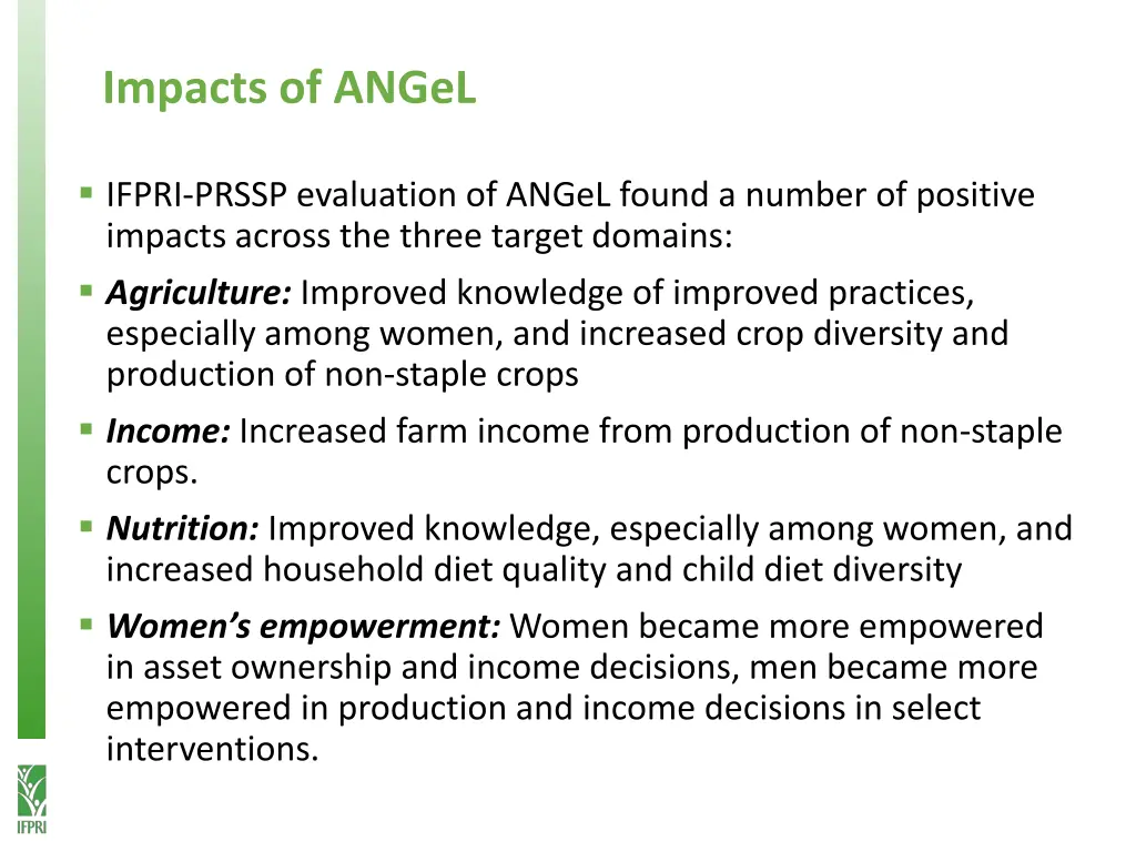 impacts of angel