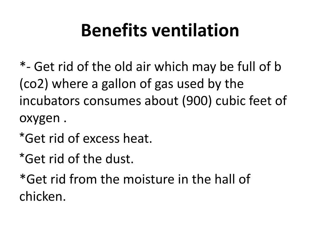 benefits ventilation