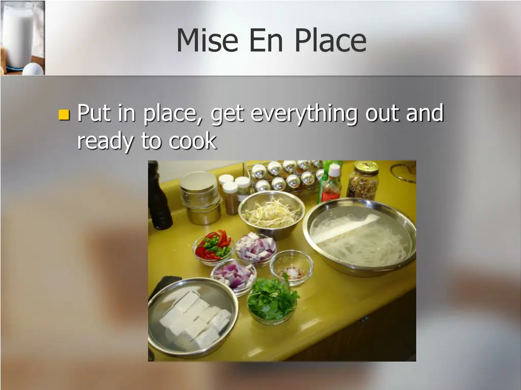 mise en place