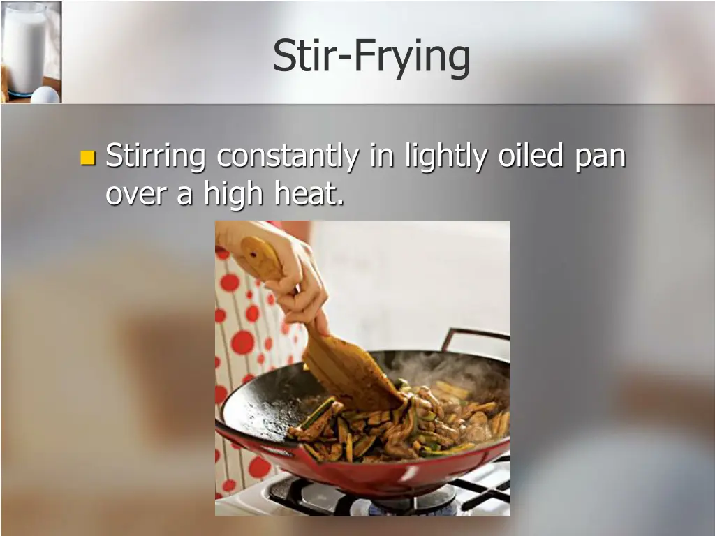 stir frying