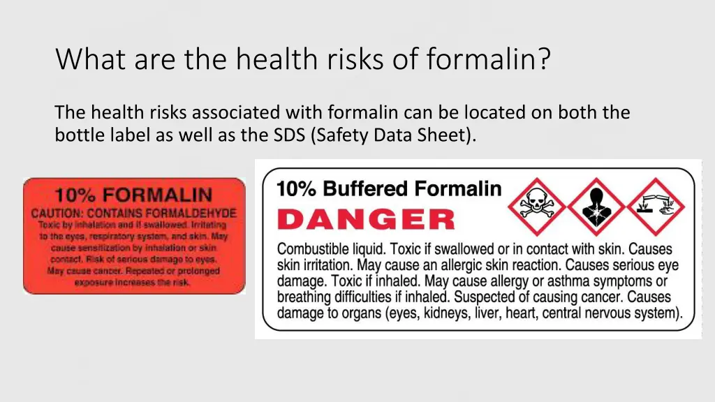 what are the health risks of formalin