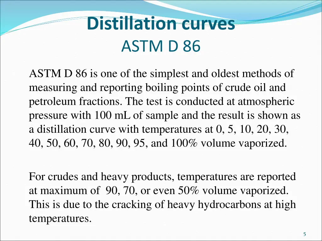 distillation curves astm d 86