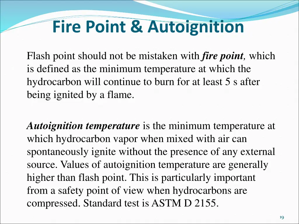 fire point autoignition