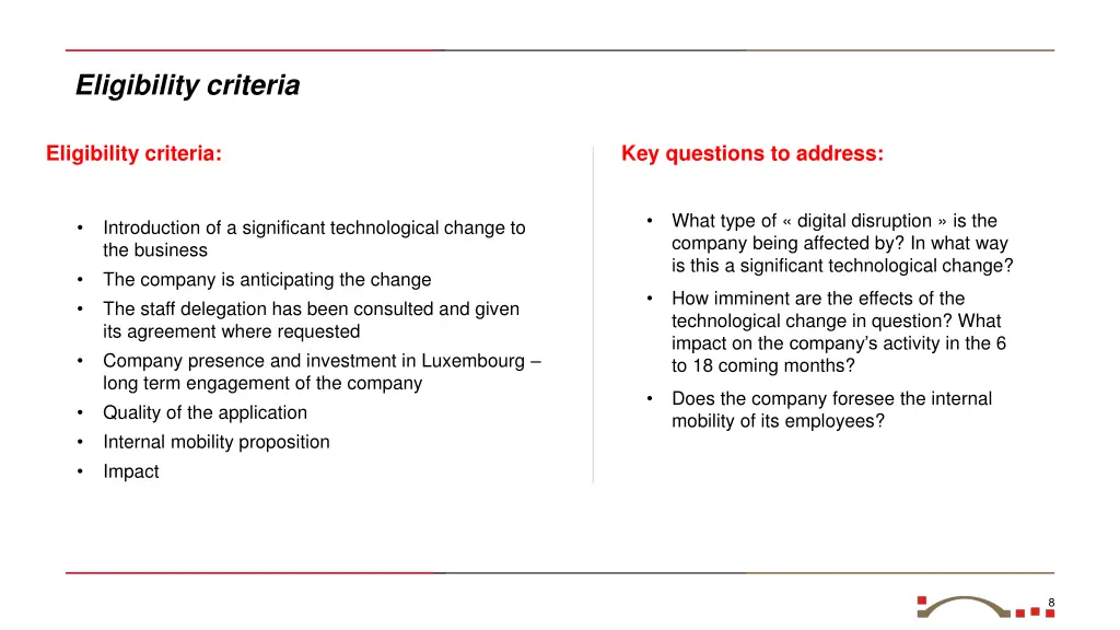 eligibility criteria