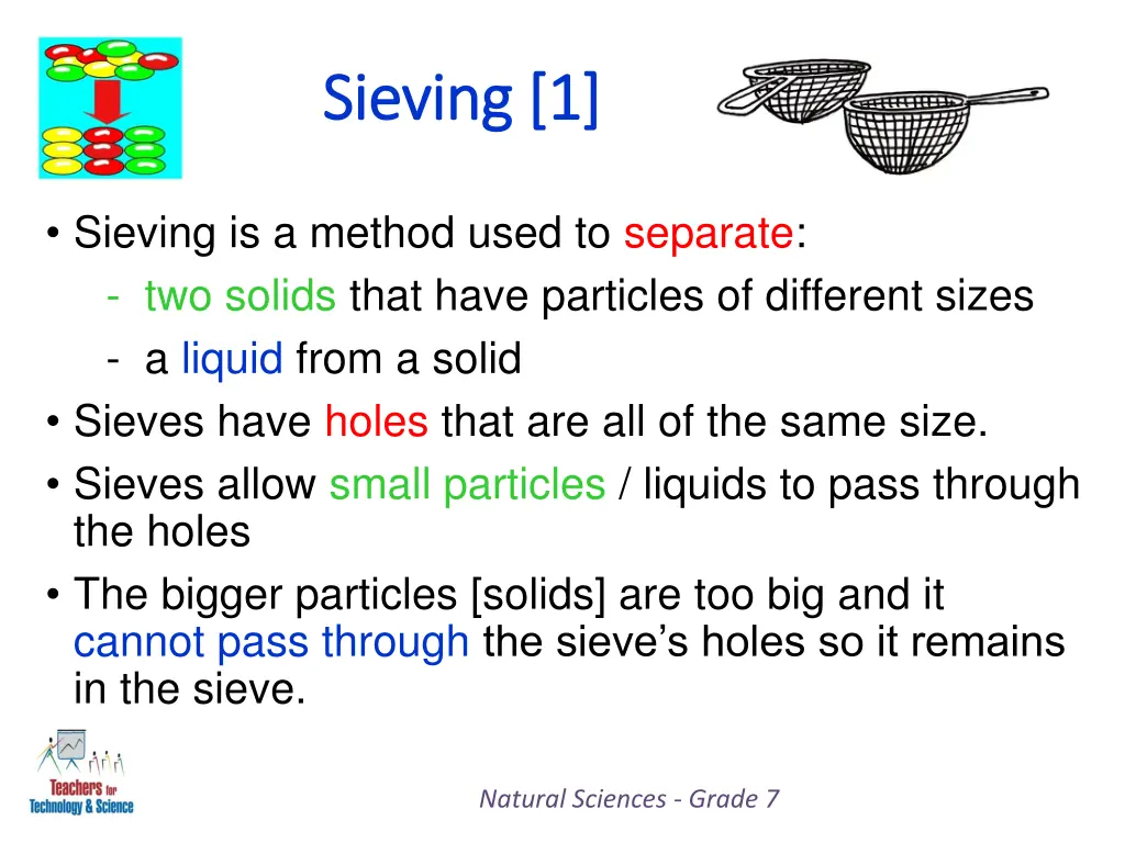 sieving 1 sieving 1