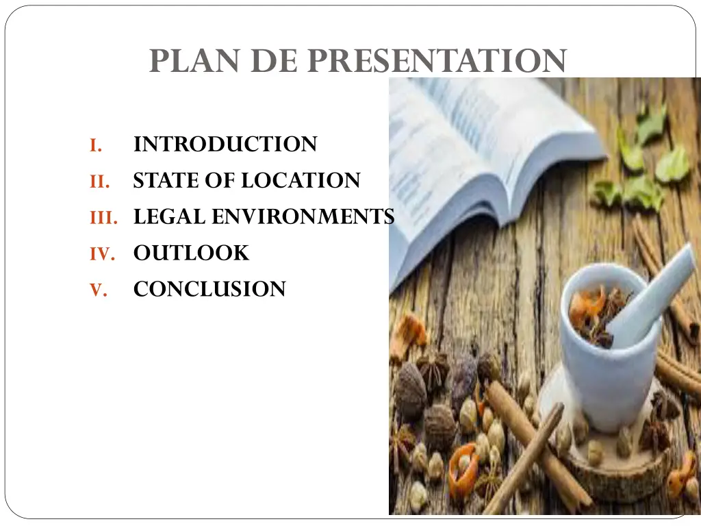 plan de presentation