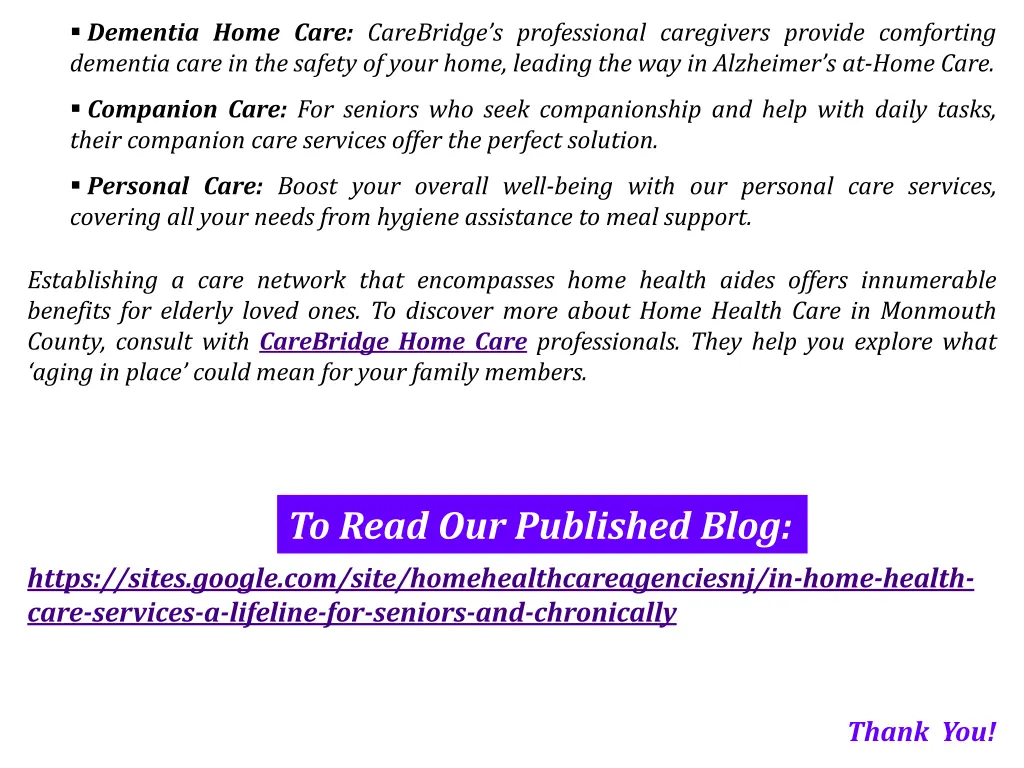 dementia home care carebridge s professional